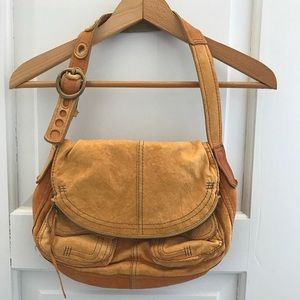 Italian Leather Lucky Brand Shoulder Bag 💛